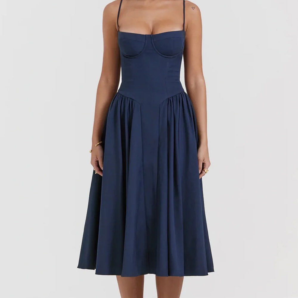 NWOT Chiara Corset Summer Sundress in Navy